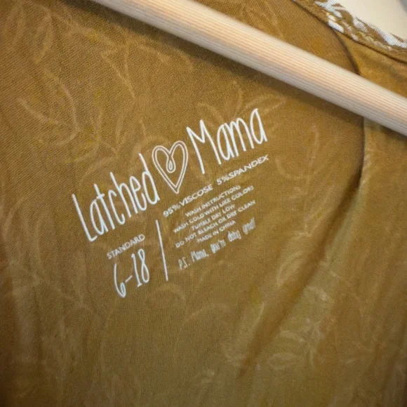 Dark mustard color latched mama Momper nursing romper fits sizes - Picture 3 of 6